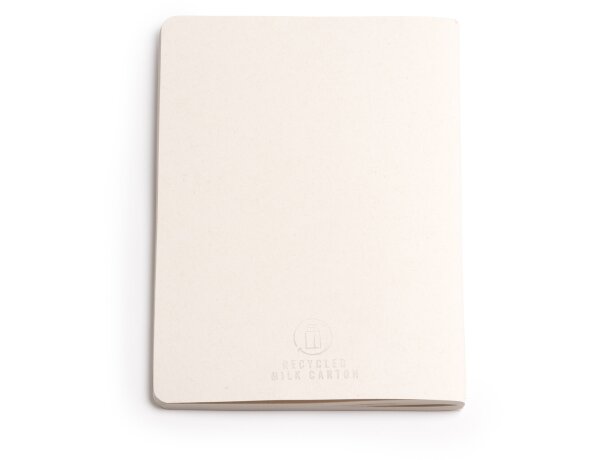 Libretas ecológicas Bublix hechas de cartón reciclado de briks de leche Blanco detalle 3