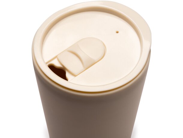 Vaso Mirin bambú y PP reciclado 290ml con tapa dosificadora Negro detalle 3