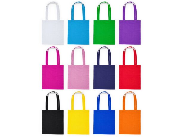 Bolsa de algodón con logo de variados colores 140 g/m2 Mountain Blanco detalle 3