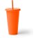 Vaso Baky con pajita en PP reciclado 710 ml Naranja