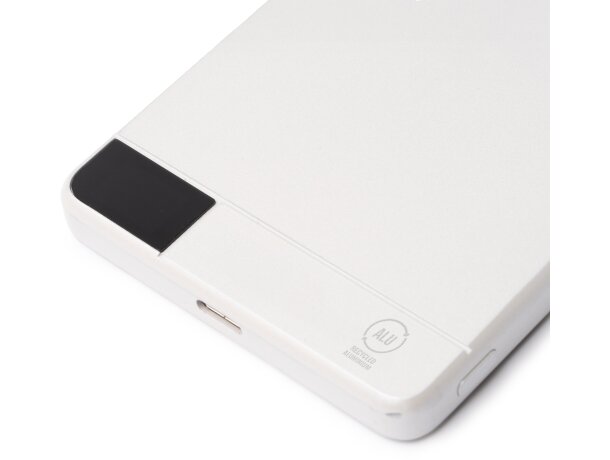 Batería externa PROMAX 5000 mAh con carga inalámbrica 20W Blanco perla detalle 1