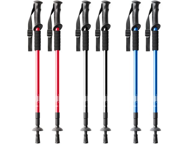 Set bastones trekking Vulcan aluminio con sistema amortiguación Negro detalle 8