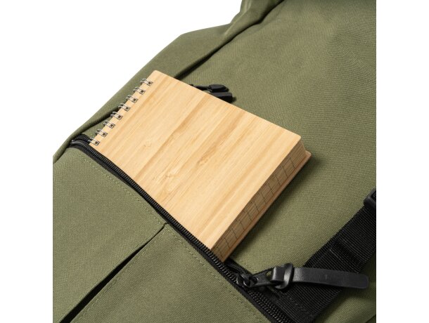Mochila deportiva con asas acolchados en poliéster 900D 220 g/m2 Dodo Verde militar detalle 4