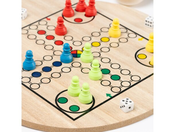 Palas de playa Salento con ajedrez y parchís integrados Crudo detalle 1