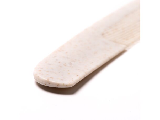 Peine Lunic Natural de fibra de trigo para cuidado del cabello Crudo detalle 2