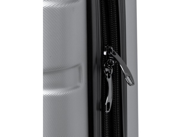 Maleta trolley Foldy de poliéster reciclado con ruedas 360° Negro detalle 2