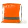 Mochilas de cuerdas personalizadas baratas reflectante poliéster 210D Labur Naranja fluor