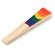 Abanico de madera con tela multicolor con logotipo Keros Multi color detalle 1