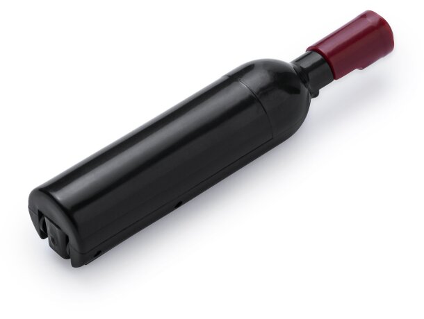 Sacacorchos Syrah de plástico negro con espiral metálica Negro detalle 4
