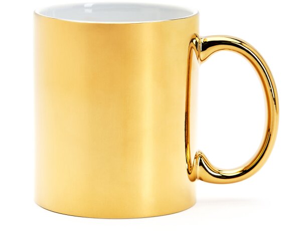 Tazas en plata y oro de cerámica Zala Oro detalle 9