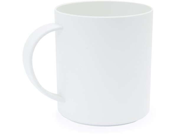 Taza estilo clásico de plástico pla 350ml Parcha Blanco detalle 8
