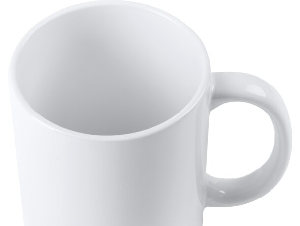 Taza cerámica Lima 350ml personalizable por sublimación Blanco detalle 2