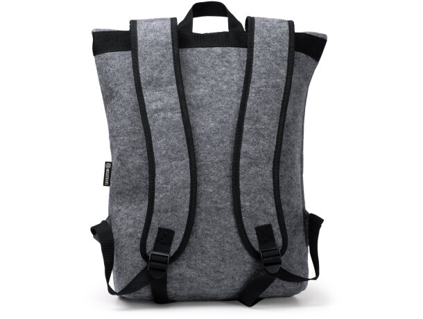 Mochila Taipei gris en fieltro reciclado con solapa 21L Gris detalle 5