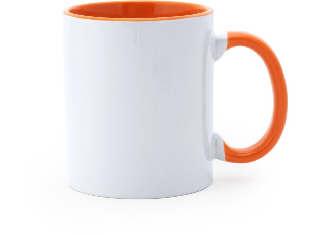 Taza sublimacion MANGO Blanco/naranja detalle 21