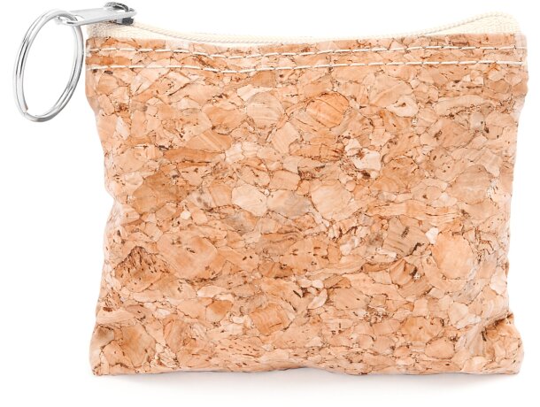 Monederos de corcho natural con anilla de llavero Limosa Crudo detalle 6