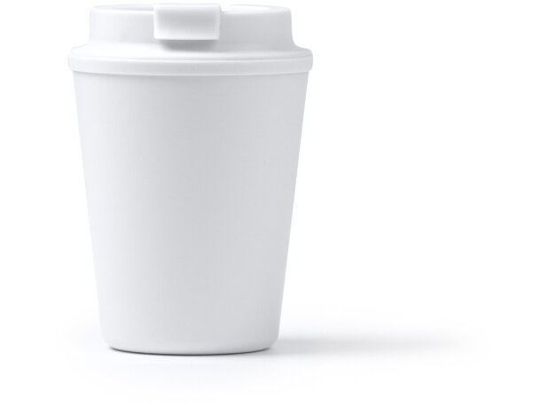 Vaso Oklan 300ml con tapa de rosca y boquilla ergonómica Blanco detalle 4