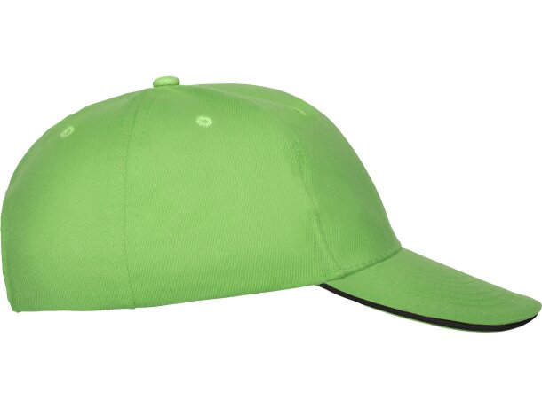 Gorras béisbol cierre velcro de algodón 260 g/m2 Panel Verde oasis detalle 24