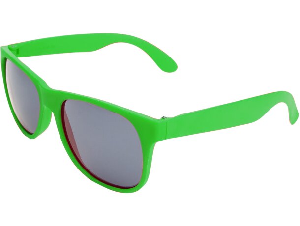 Gafas de sol serigrafiadas con montura en acabado mate y uv400 en pp Ariel Verde helecho detalle 10