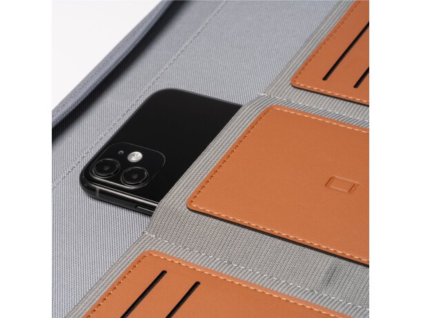 Carpeta Veliz con RPET reciclado y detalles en PU Leather Negro detalle 3