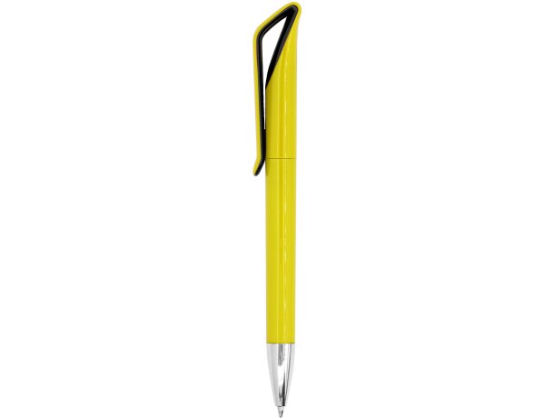 Bolígrafo con nombre acabado de brillo tinta azul Irati Negro/amarillo detalle 7