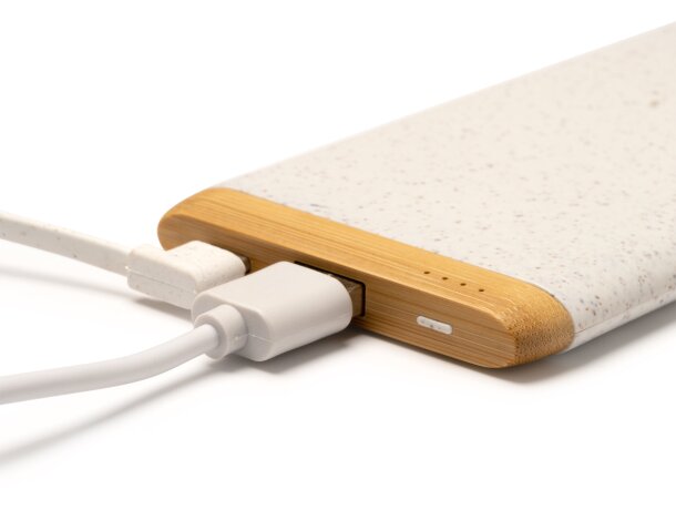 Powerbank para publicidad 5000 mah de plástico reciclado Kasim Crudo detalle 1
