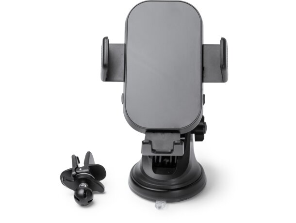 Soporte cargador inalámbrico Yoldix 15W para coche negro Negro detalle 6