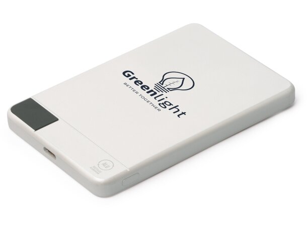 Batería externa PROMAX 5000 mAh con carga inalámbrica 20W Blanco perla detalle 3