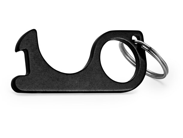 Llaveros originales pulsador de aluminio Ross Negro detalle 5