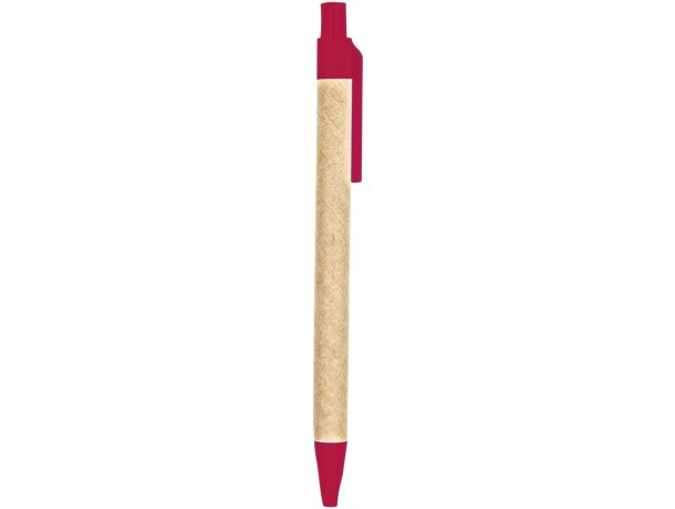 Mini libreta con espiral y tapa rígida cartón reciclado Rojo detalle 15