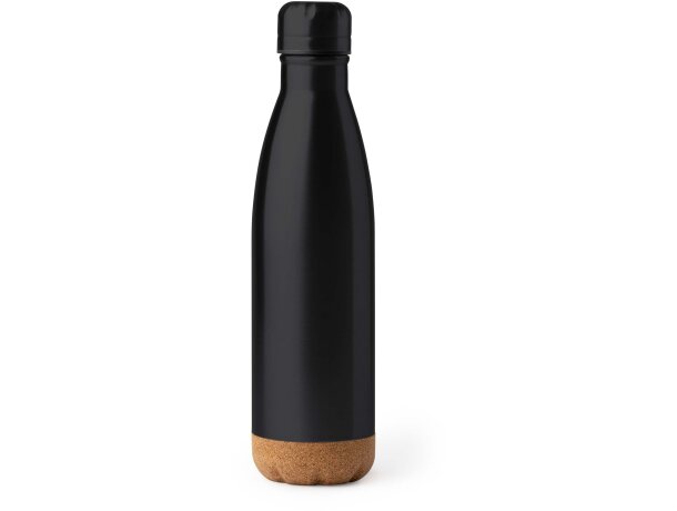 Botella de acero doble pared con tapón a juego 520ml Kale Negro detalle 5