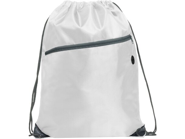 Mochila de cuerdas personalizada poliéster 70 g/m2 Ninfa Blanco detalle 4