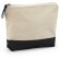 Neceser multiusos unisex algodón 280 g/m2 Doel Crudo/negro detalle 4