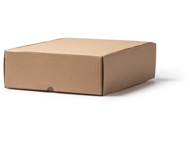 Caja regalo grande Dora en cartón reciclado corrugado crudo Crudo detalle 3