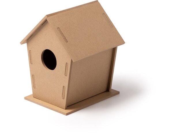 Casa pájaros Manik natural en MDF Crudo detalle 4