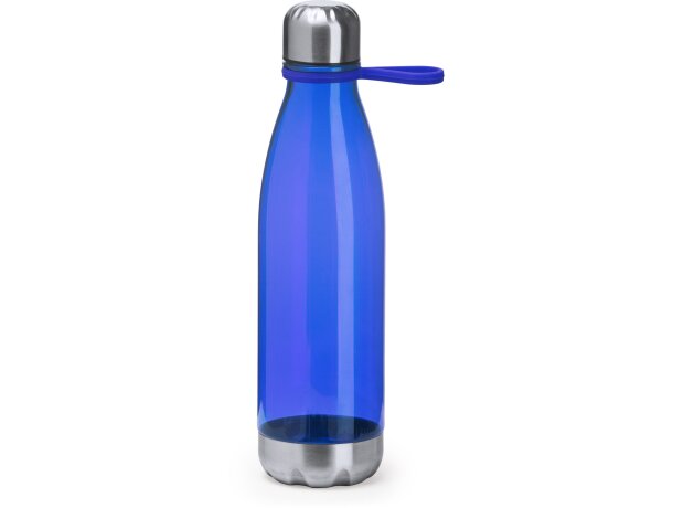 Botella de vidrio personalizadas con base de acero inoxidable y asa de transporte unisex acabado as transparente Eddo Royal detalle 8