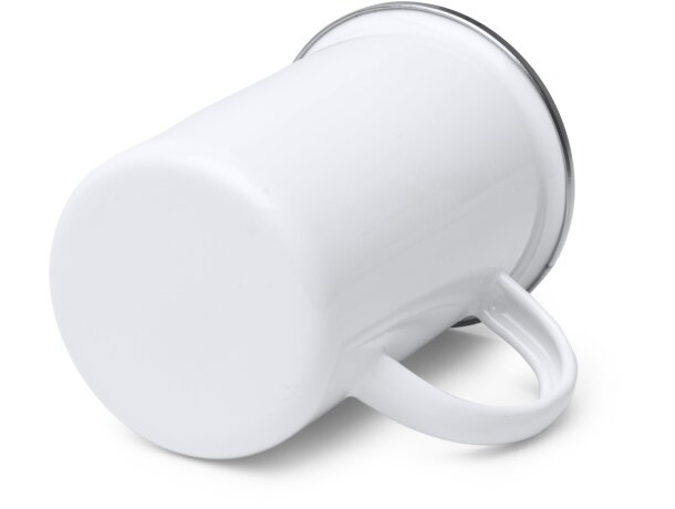Taza Alepo blanco metal esmaltado 380 ml con sublimación Blanco detalle 2