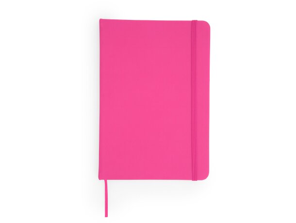 Bloc de notas A6 con tapa rígida polipiel Coral Fucsia detalle 18