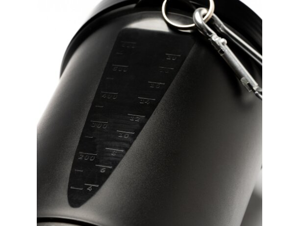 Vaso shaker Reily acero inoxidable con agitador 800ml Negro detalle 3