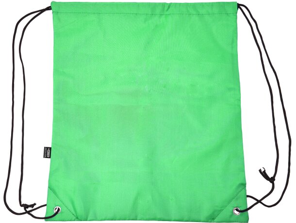 Mochila de cordones rPET Larus Verde helecho detalle 8