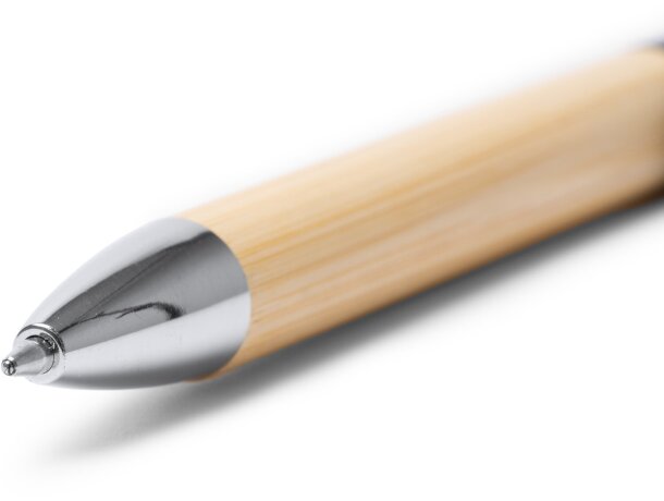 Bolígrafo bambú Heting negro multifunción con puntero táctil Negro detalle 3