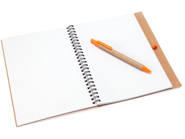Libretas de anillas con tapa rígida cartón reciclado Negro detalle 2