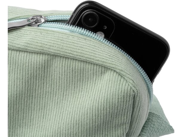 Bandolera Kapi de pana con cremallera y cinta ajustable Negro detalle 1