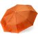 Paraguas plegable con logo con mango plateado poliéster Yaku Naranja detalle 11