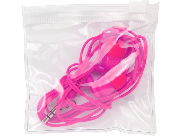 Auriculares con cable pvc Punk Fucsia detalle 9