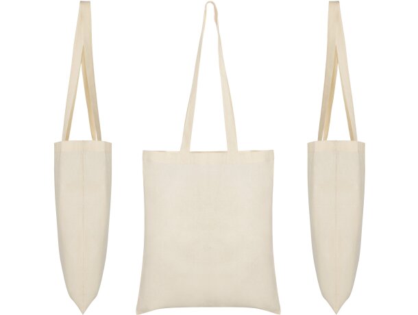 Bolsa 100% algodón 140 g/m2 Hill Crudo detalle 1