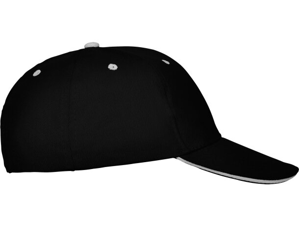 Gorras béisbol cierre velcro de algodón 260 g/m2 Panel Negro detalle 12