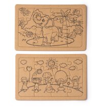 Set puzzles Zeon cartón reciclado para niños