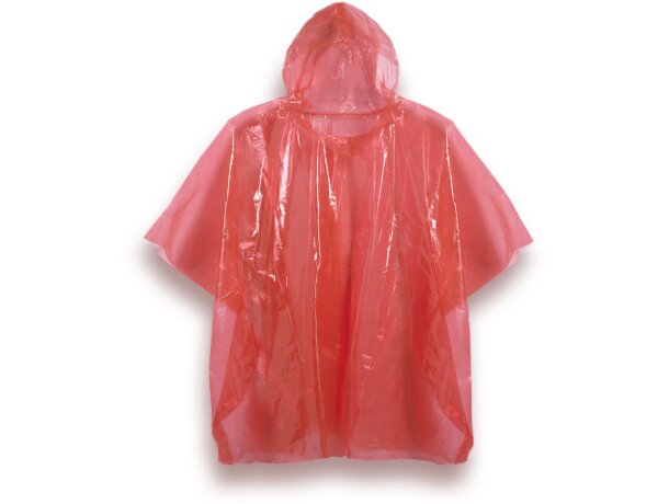 Poncho infantil Declan impermeable con capucha en RPET reciclado Blanco detalle 2