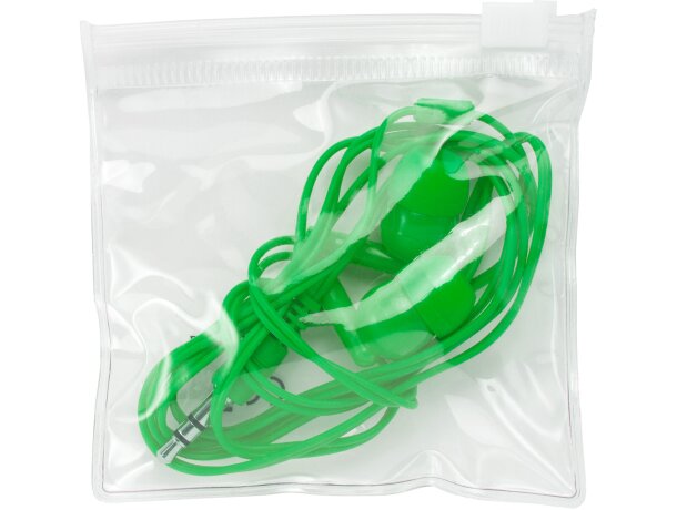 Auriculares con cable pvc Punk Verde helecho detalle 7