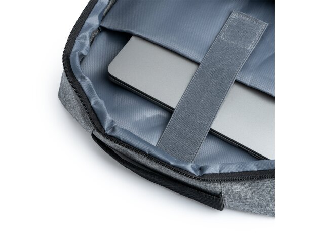 Mochila para profesores con logo Narvik poliéster 300D con salida USB Negro detalle 1